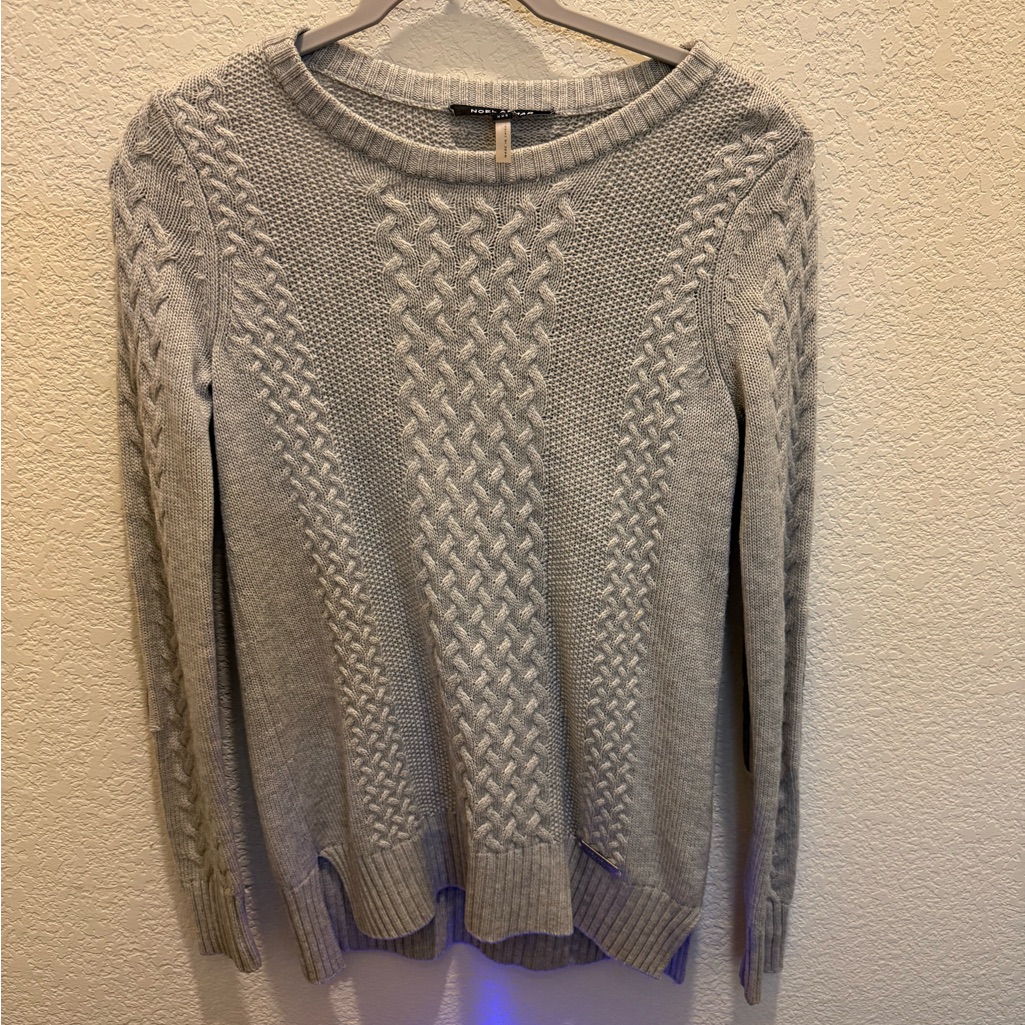 Noel Asmar Heather Gray Knit Sweater